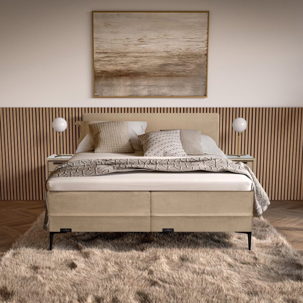 Boxspring op maat in de showroom