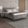 Luxe grijze boxspring bed
