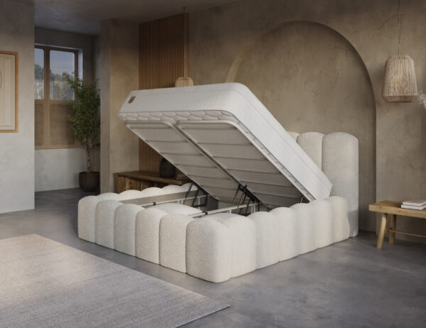 Opbergbed boxspring Yazz Beige