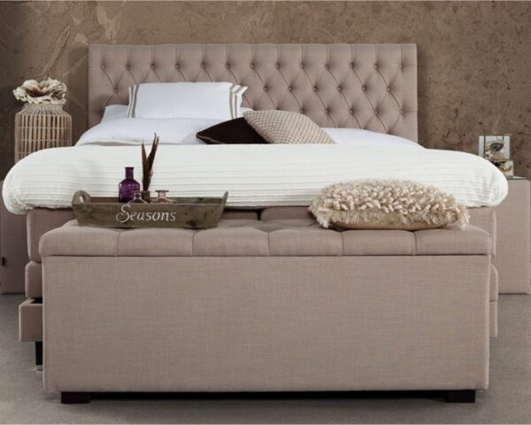 Gecapitonneerd hoofdbord van de Caresse Platinum 9800 elektrische boxspring