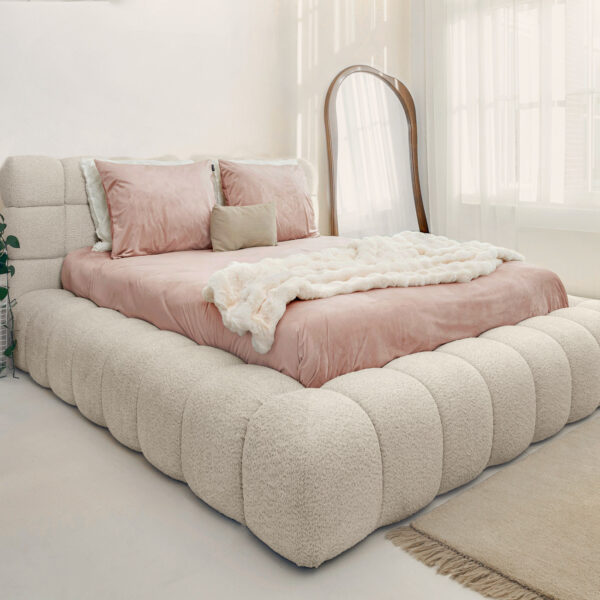 Adore Ruby bedframe – Bouclé Beige