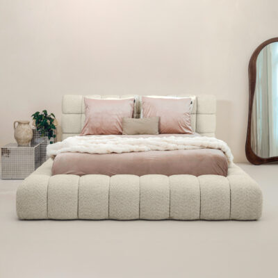 adore ruby boucle beige.jpg Adore Ruby bedframe – Bouclé Beige