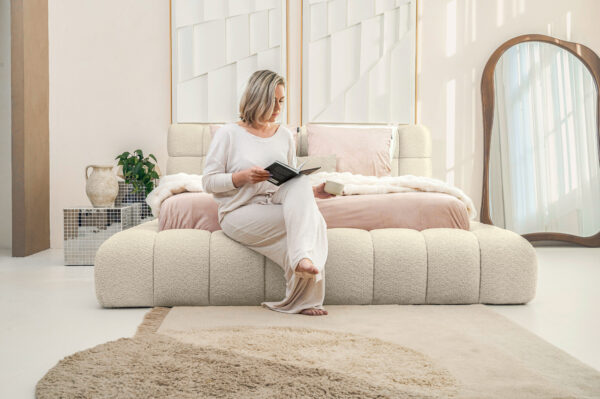 Adore Ruby bedframe – Bouclé Beige
