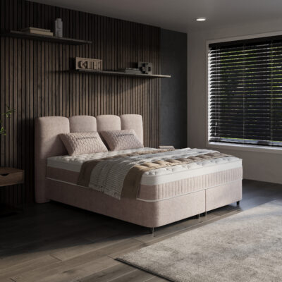 Opbergboxspring Pijnacker – Taupe – afbeelding 1