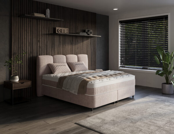 Opbergboxspring Pijnacker – Taupe – afbeelding 1