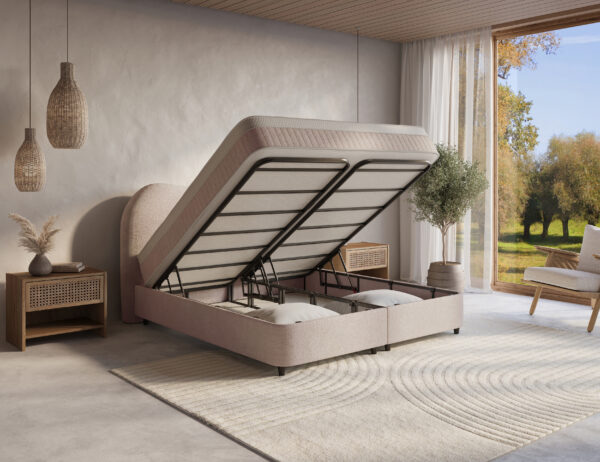 Opbergboxspring Bleiswijk – Beige – afbeelding 2