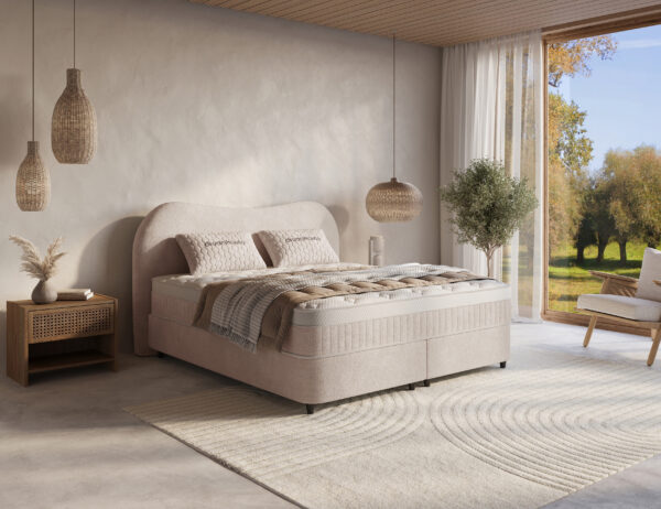 Opbergboxspring Bleiswijk – Beige – afbeelding 1