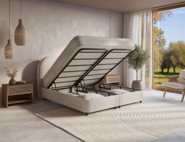 Opbergboxspring Bleiswijk – Off White – afbeelding 2
