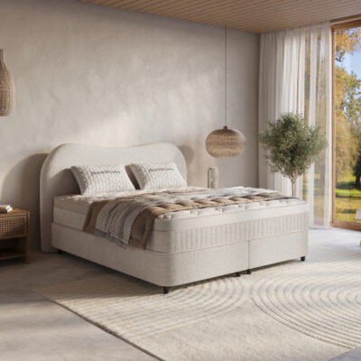 Opbergboxspring Bleiswijk – Off White – afbeelding 1