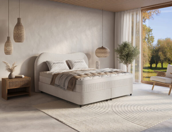 Opbergboxspring Bleiswijk – Off White – afbeelding 1