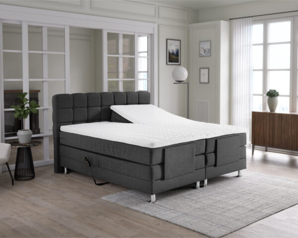 Elektrisch verstelbare boxspring Nootdorp – Antraciet – afbeelding 3