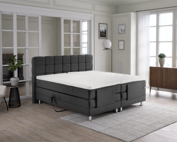 Elektrisch verstelbare boxspring Nootdorp – Antraciet – afbeelding 1
