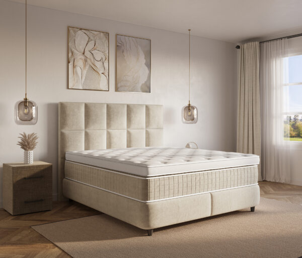 Opbergboxspring Benthuizen – Velvet Beige – afbeelding 2 Opbergboxspring Benthuizen – Velvet Beige – afbeelding 2