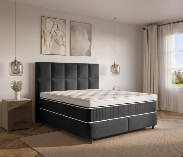 Opbergboxspring Benthuizen – Velvet Zwart – afbeelding 2 Opbergboxspring Benthuizen – Velvet Zwart – afbeelding 2